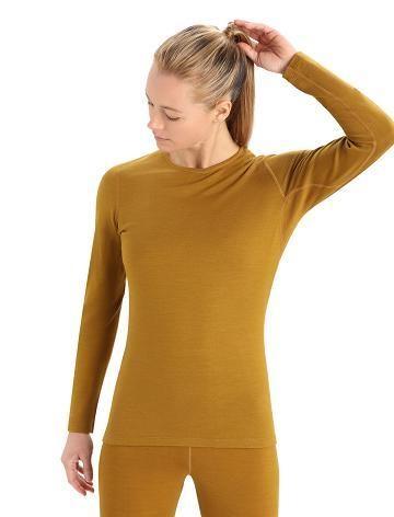 Clove Icebreaker Merino 260 Tech Long Sleeve Crewe Thermal Top Women's Base Layers | AU 1920LISH